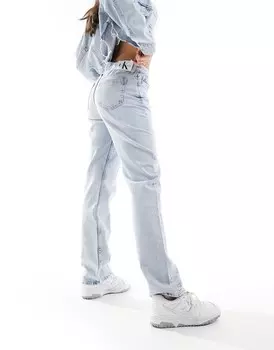 Светлые прямые джинсы с низкой посадкой Calvin Klein