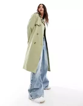 Светлый тренч New Look цвета хаки