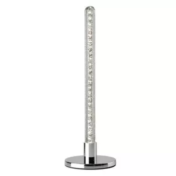 Светодиодная декоративная настольная лампа 10Вт Claudi стеклянная световая колонна SOMPEX, серебро
