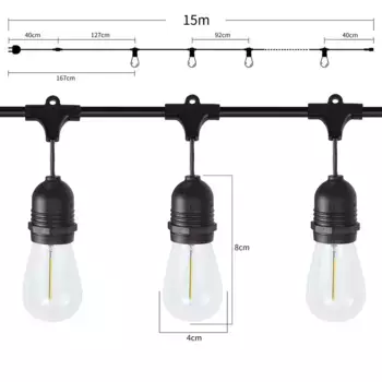 Светодиодная гирлянда ZMH, черный