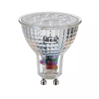 Светодиодная лампочка, беспроводное регулирование, GU10 345 лм Ikea Tradfri, белый спектр