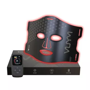 Светодиодная LED маска для лица V VYM, 3 режима подсветки, чёрный