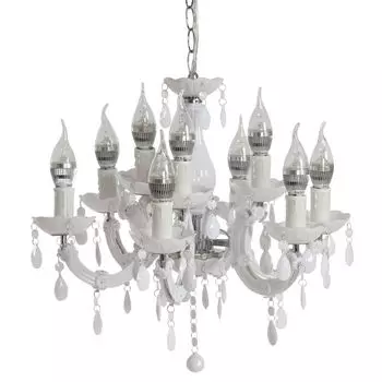 Светодиодная люстра HW155, подвесная люстра, 9 лампочек 27Вт белая Mendler, белый