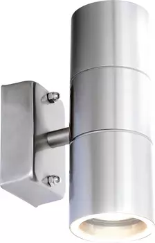 Светодиодная наружная лампа Globo, 6x16,5 см, цвета нержавеющей стали