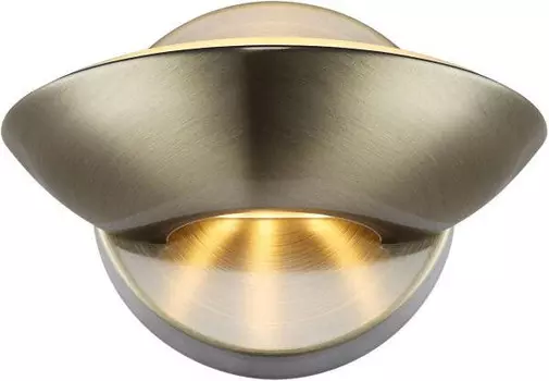 Светодиодная настенная лампа Globo, 16,5x11 см, цвет латуни