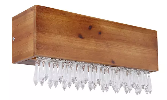 Светодиодная настенная лампа Globo, 37x11x17 см, коричневый/прозрачный/опаловый/черный