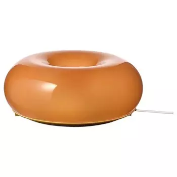 Светодиодная настенная/настольная лампа Ikea Varmblixt, оранжевое стекло