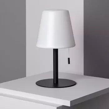 Светодиодная настольная лампа 2,6 Вт Портативная уличная алюминиевая с аккумуляторной батареей Черная LEDKIA, черный