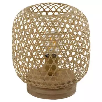 Светодиодная настольная лампа, бамбуковое плетение, высота 27 см. etc-shop, коричневый