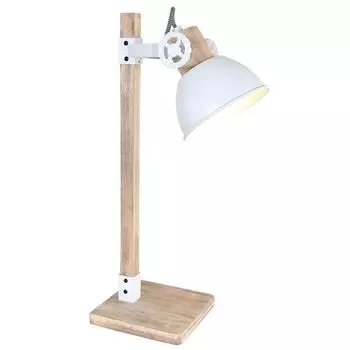 Светодиодная настольная лампа, дерево, регулируемое пятно, высота 50 см. etc-shop, коричневый