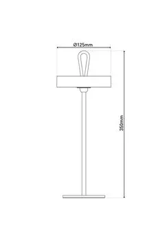 Светодиодная настольная лампа ELLA с регулируемой светодиодной панелью Nve Leuchten, черный