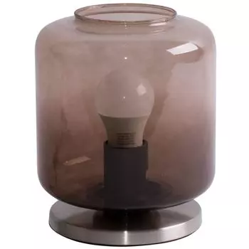 Светодиодная настольная лампа из стекла, шоколадного цвета, H 21,5 см. etc-shop, коричневый