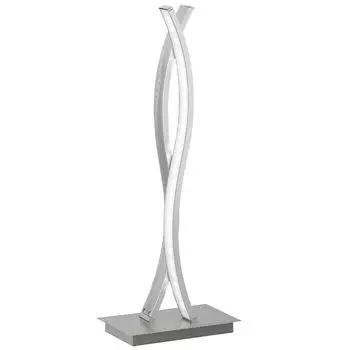 Светодиодная настольная лампа, изогнутая, серебристая, выключатель, В 53,5 см etc-shop, серебро