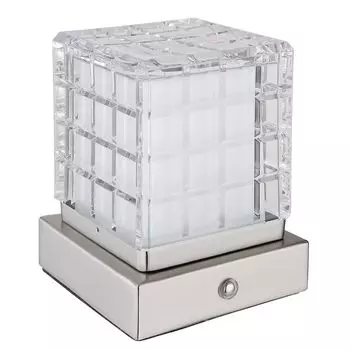 Светодиодная настольная лампа, металл, белый, сенсорный диммер Globo Lighting