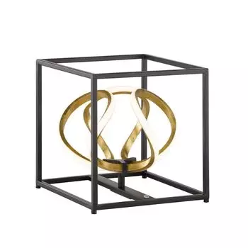 Светодиодная настольная лампа, металл, черный, золотой, с регулировкой яркости etc-shop