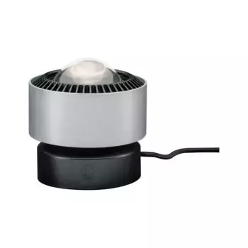 Светодиодная настольная лампа Paulmann "Aldan 1x3,5W черный/матовый алюминий 230В алюминий", 1 лампочка, с регулировкой яркости 10,0 см, Высота: 10,0 см, черный/алюминиевый