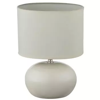 Светодиодная настольная лампа RGB, керамика, текстиль, бежевый, В 25 см, БОЛТ etc-shop