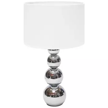 Светодиодная настольная лампа RGB, текстиль белый, сенсорный диммер, В 43 см etc-shop, черный