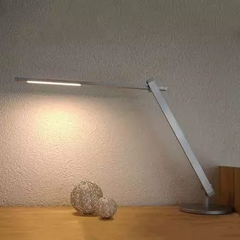 Светодиодная настольная лампа "Ted silver" с сенсорным диммером, современная настольная лампа Dapo Leuchten, серебро