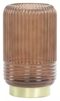 Светодиодная настольная лампа - темно-коричневый - стекло - H 27 см - на батарейках Light & Living