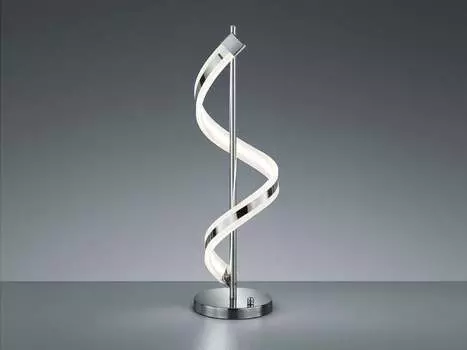 Светодиодная настольная лампа Trio в хроме и белом цвете, 14,5 Вт, 1300 лм., серебро
