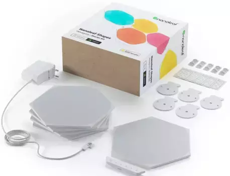 Светодиодная панель nanoleaf "Шестиугольники", светодиодная панель с источником света | Светодиод прочно интегрирован 20 см, Высота: 20 см, цвет bunt