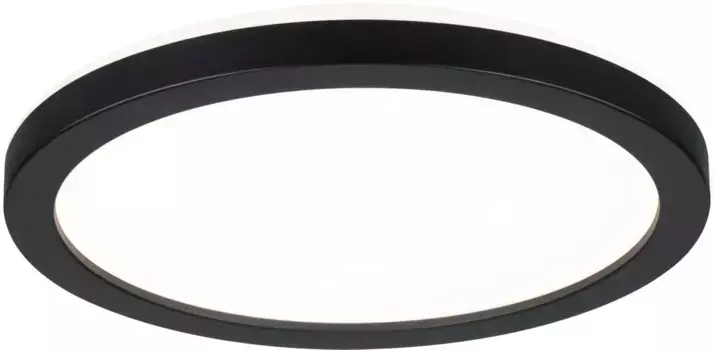 Светодиодная панель Paulmann "Atria Shine IP44 круглая 190мм 11,2Вт 850лм 3000К", 1 лампочка, подсветка 19,0 см, Высота: 2,8 см, черный