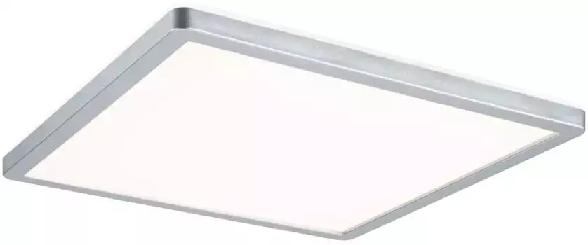 Светодиодная панель Paulmann "Atria Shine IP44 квадрат 293х293мм 16Вт 1600лм 3000К", 1 пламя, подсветка Высота: 3,0 см, цвет chromfarben