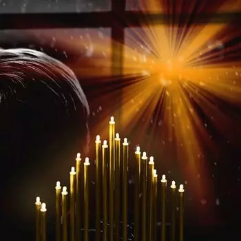 Светодиодная подсветка настроения, 19 огней, на батарейках. Dapo Leuchten, золото