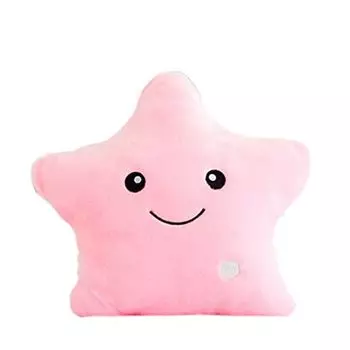 Светодиодная подушка со звездой, светящийся светодиодный ночник, плюшевая подушка в форме звезды, мягкие игрушки Jormftte