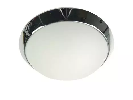 Светодиодная потолочная чаша круглая опалового стекла матовое декоративное кольцо хром 45см Светодиодная кухонная лампа с регулировкой яркости Niermann Standby