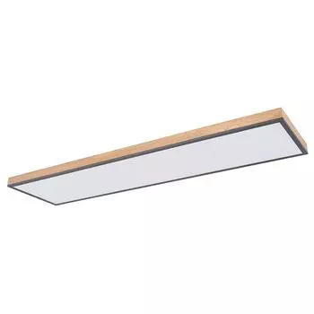 Светодиодная потолочная панель, имитация дерева, пульт дистанционного управления, CCT, L 120 см etc-shop, коричневый