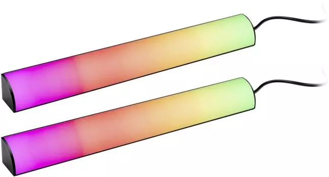 Светодиодная световая панель Paulmann Entertain Dynamic RGB, 30,5 см, набор из 2 шт. с регулируемой яркостью, черный