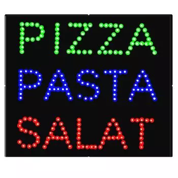 Светодиодная вывеска ПИЦЦА ПАСТА САЛАТ Miobo, черный
