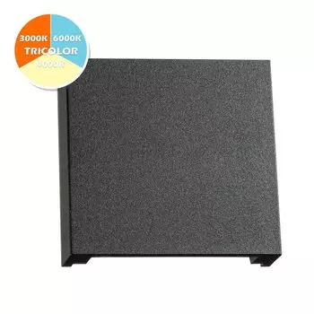 Светодиодное освещение лестницы, алюминиевый квадратный антрацит, для 3-цветной распределительной коробки, теплый белый - нейтральный белый - холодный белый ступенчатый светильник Ledando