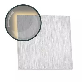 Светодиодное освещение лестницы из алюминия и оргстекла для установки в распределительной коробке 68 мм - квадратное - угловое - теплое белое 3000k освещение ступеней Ledando, белый