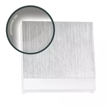 Светодиодное освещение лестницы KID из алюминия квадратное для установки в коробку скрытого монтажа 68мм - холодный белый 6000К - цвет алюминий [Подсветка ступенек - встраиваемый настенный светильник - отраженный свет] Ledando