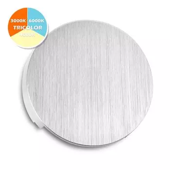 Светодиодное освещение лестницы MOON, алюминиевое круглое для распределительной коробки, 3-цветное: теплый белый, нейтральный белый, холодный белый, ступенчатый светильник Ledando