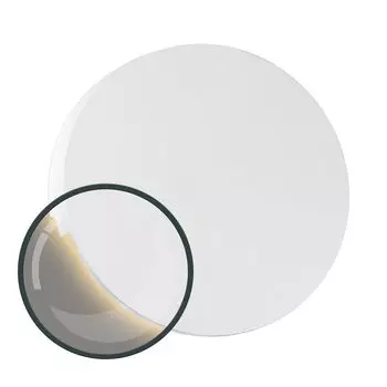 Светодиодное освещение лестницы MOON из алюминия, круглое для установки в коробку скрытого монтажа 68 мм - теплый белый 3000K - цвет белый [подсветка ступени - встраиваемый настенный светильник - непрямой] Ledando