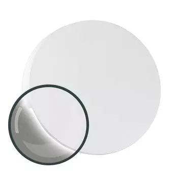 Светодиодное освещение лестницы MOON из алюминия, круглое для установки в коробку скрытого монтажа 68 мм - холодный белый 6000K - цвет белый [подсветка ступени - встраиваемый настенный светильник - отраженный свет] Ledando