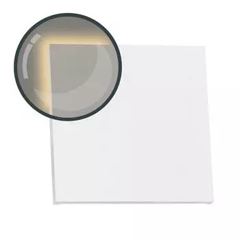 Светодиодное освещение лестницы PLEXI из алюминия в квадрате для установки в распределительной коробке 68 мм - теплый белый 3000K - цвет белый [освещение ступеней - настенное освещение - непрямое] Ledando