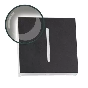 Светодиодное освещение лестницы STRIPE из алюминия квадратное для установки в коробку скрытого монтажа 68мм - холодный белый 6000К - цвет антрацит [Подсветка ступеней - встраиваемый настенный светильник - непрямой] Ledando, черный