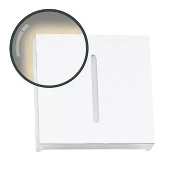 Светодиодное освещение лестницы STRIPE из алюминия квадратное для установки в коробку скрытого монтажа 68 мм - теплый белый 3000К - цвет белый [подсветка ступени - встраиваемый настенный светильник - непрямой] Ledando