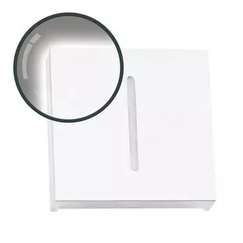 Светодиодное освещение лестницы STRIPE из алюминия квадратное для установки в коробку скрытого монтажа 68мм - холодный белый 6000К - цвет белый [подсветка ступени - встраиваемый настенный светильник - непрямой] Ledando