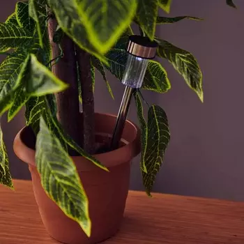 Светодиодное солнечное садовое освещение KPM из нержавеющей стали - хром