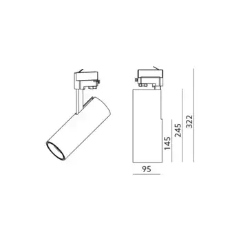 Светодиодноео трековое освещение KOBI, черный