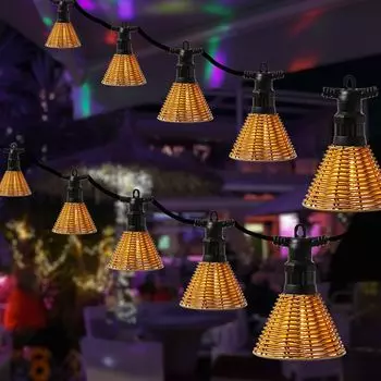 Светодиодные гирлянды AMELIE - 10 абажуров с подсветкой - длина: 4,5 м - можно подключить до 40 светодиодов - для наружного использования MARELIDA