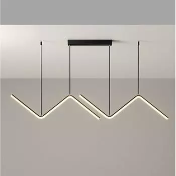 Светодиодные подвесные светильники, декоративная лампа для столовой, плавная регулировка яркости, с дистанционным управлением, 3 цвета света, регулируемая высота 1,2 м. bestdaily, черный