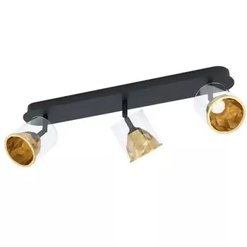Светодиодные полосы EGLO/3 черные/золотые/прозрачные Melito, черный