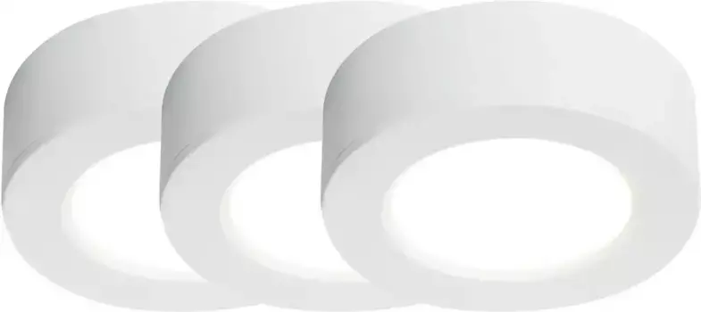 Светодиодные встраиваемые точечные светильники Nordlux "KITCHENIO", комплект из 3 шт., встроенные светодиоды, 6 см, 2-ступенчатый переключатель цвета 6 см, Высота: 2 см, белый